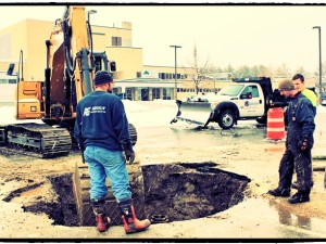 waterline break North Country Hospital Newport Vermont