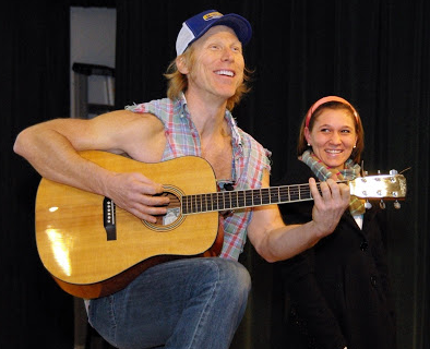 Rusty DeWees and Cindy Pierce visiting local schools Thursday and Friday