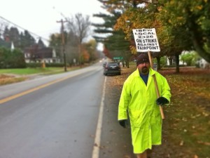 Fairpoint Workers protest in Newport Vermont