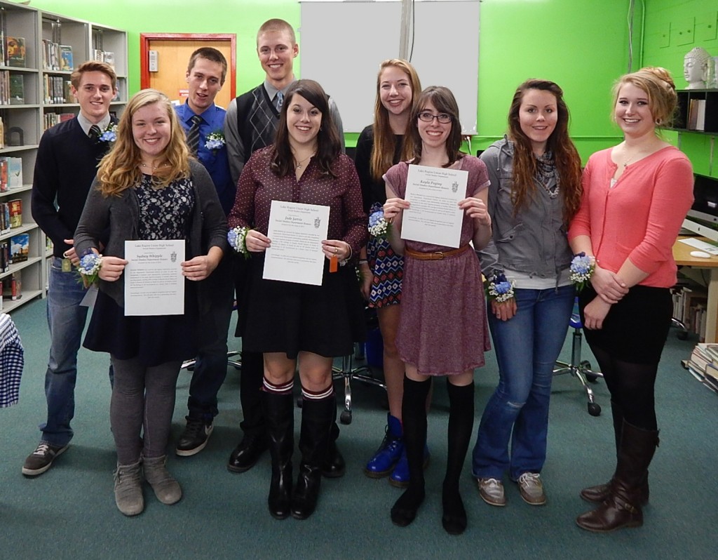 Lake Region Union High School students honored for academic achievements. 