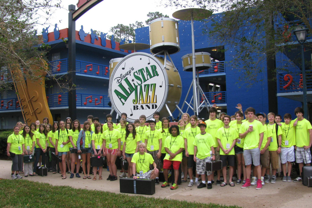 North Country Union High School Band during their last trip to Walt Disney World. Saturday's craft fair will help raise money for future band trips. 