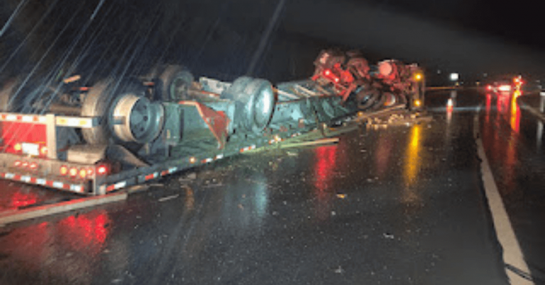 Rollover crash on I-91, Barnet