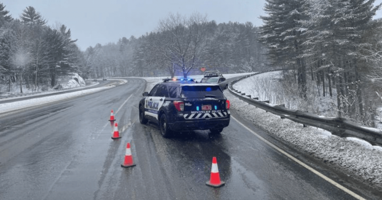 Single-vehicle crash in Montpelier