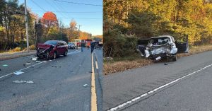 Two-car crash on Route 10 in Bernardston leads to injuries, road closure