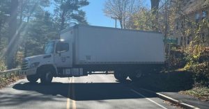 Box truck mishap blocks South Street in Woodstock